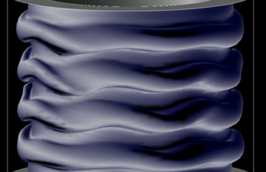 Simulation of wavy Taylor Couette Flow